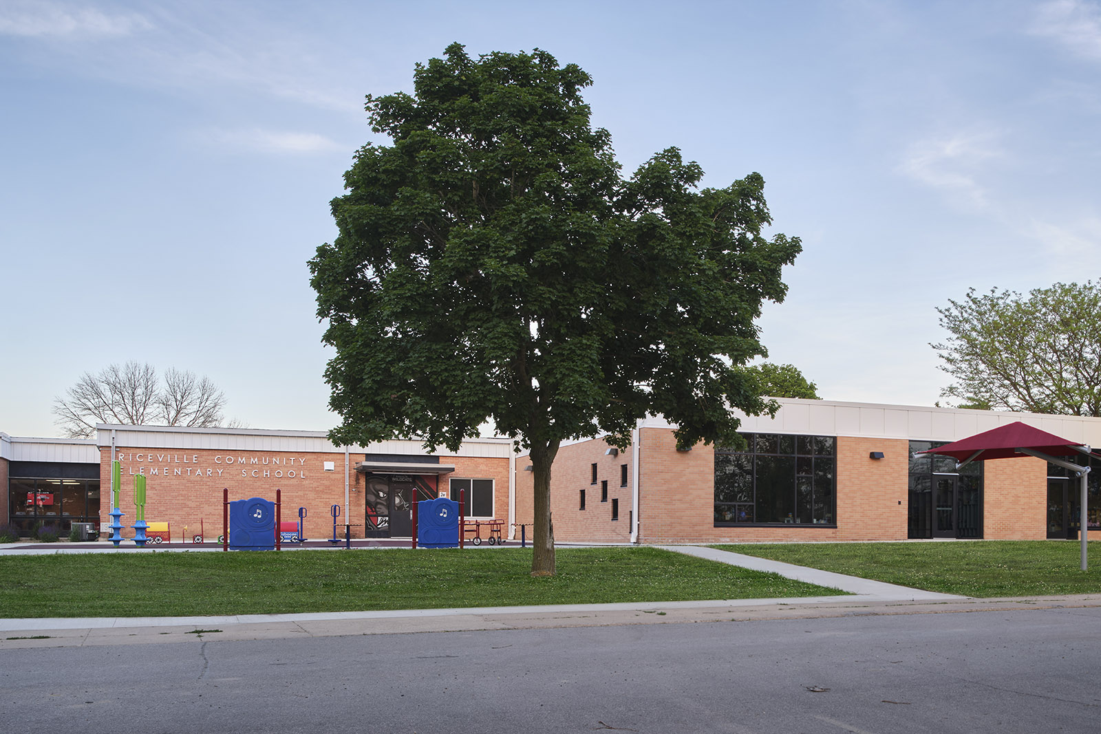 Street view of the Riceville Daycare Addition at Riceville Community School District