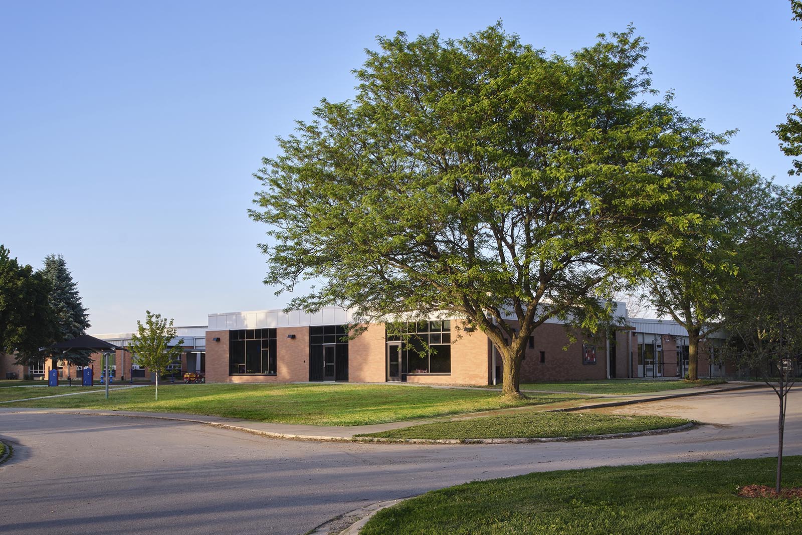 Street view of the Riceville Daycare Addition at Riceville Community School District